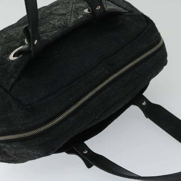 CHANEL Paris Biarritz MM Tote Bag Coated Canvas Black CC Auth bs13031 - Picture 14 of 16